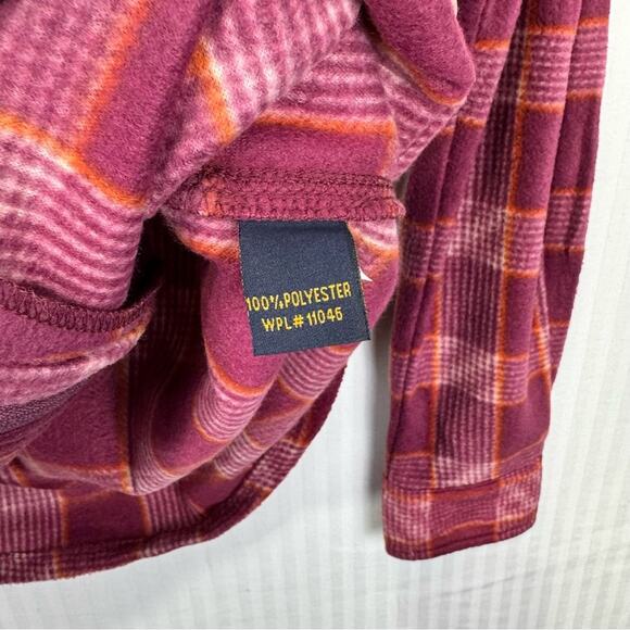 VTG 1948 Red & Pink Plaid Chore Fleece Jacket Full-Zip Women’s Size Medium - Picture 4 of 5